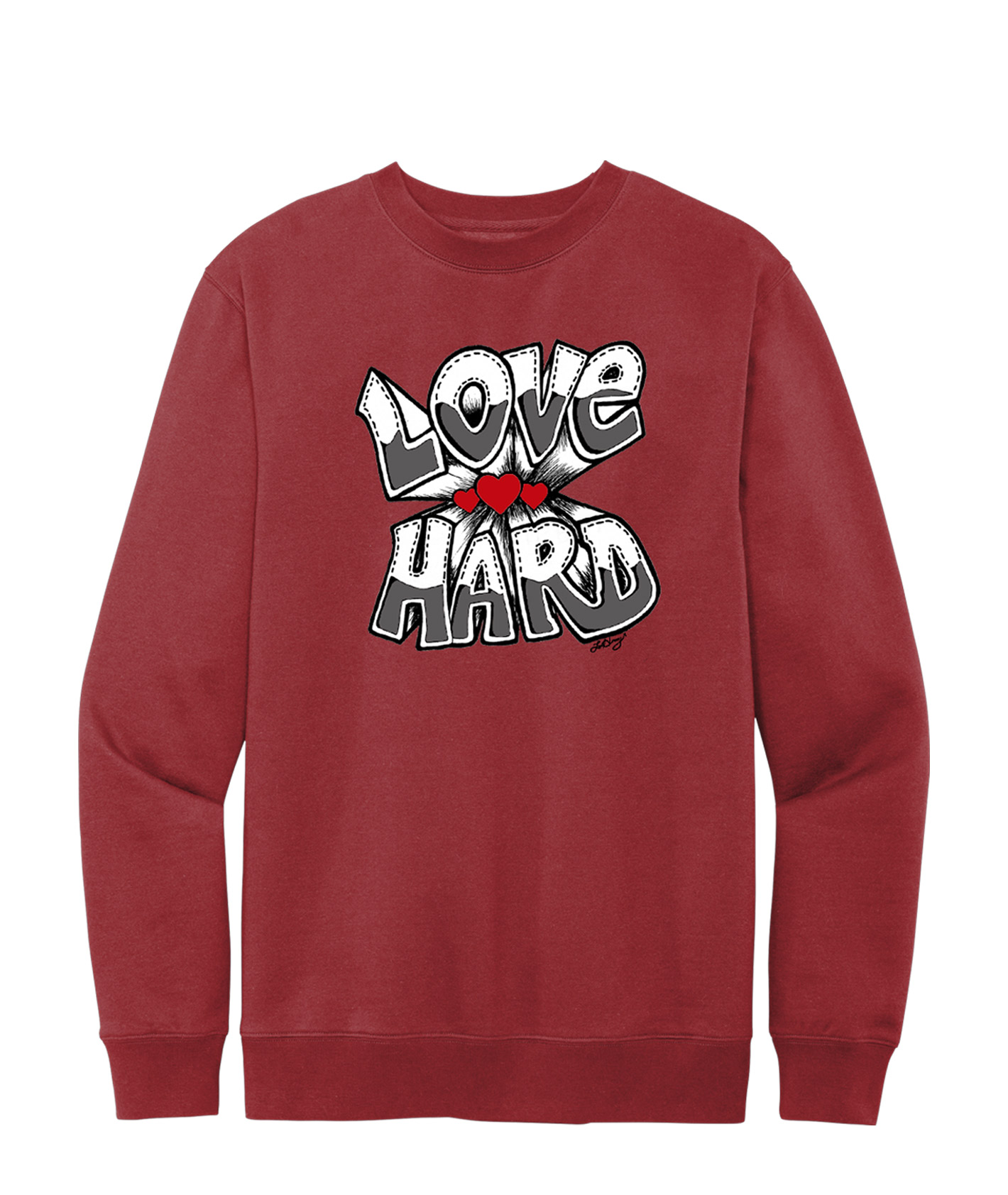Love Hard Crewneck Fleece Sweatshirt
